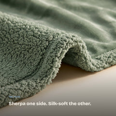 Sage | Sherpa one side, silk-soft the other