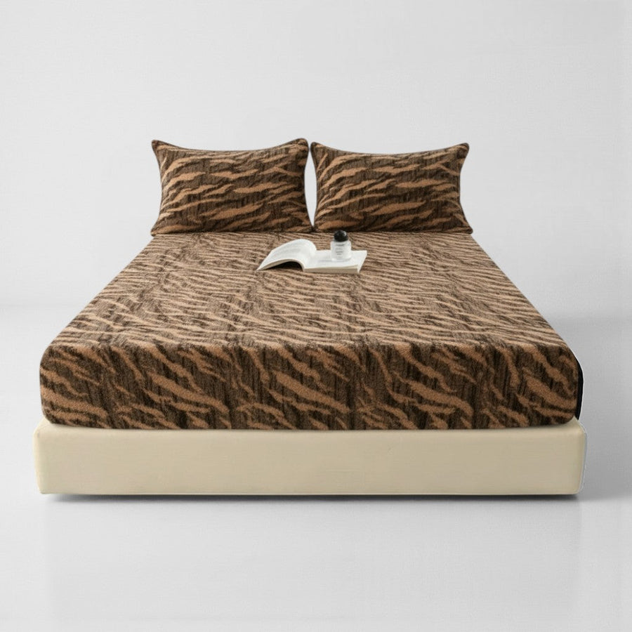 Leopard Faux Fur Fitted Sheet