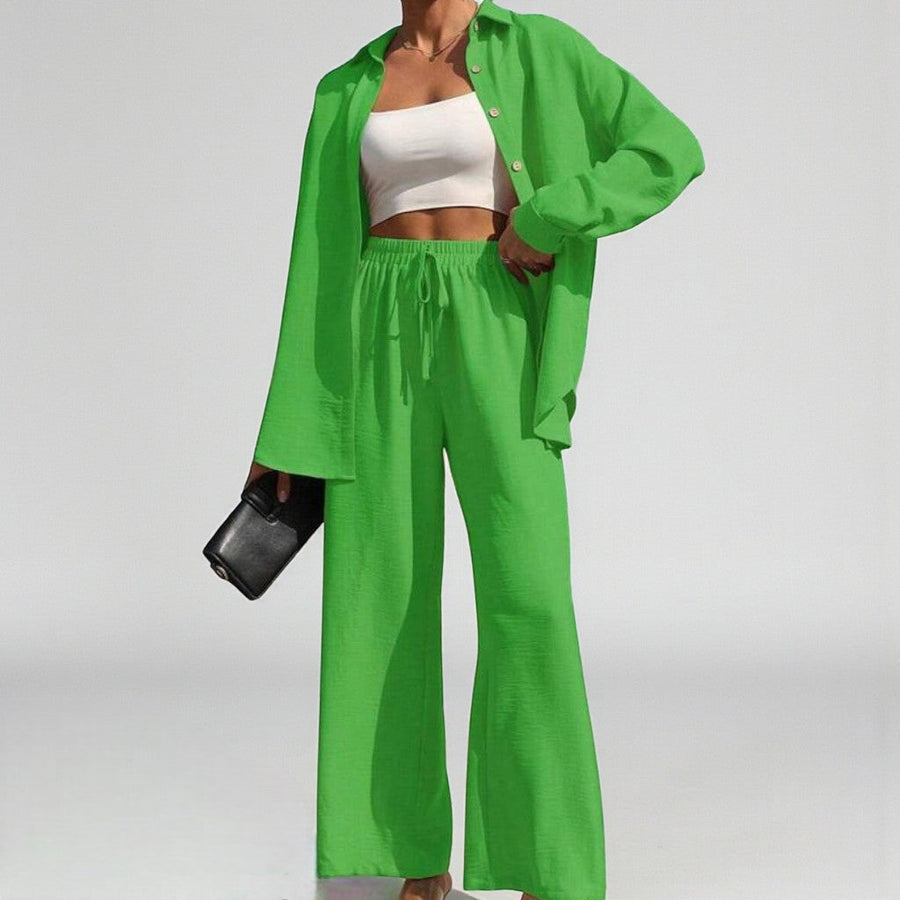 Everyday Ease Set – Breezy Top & Tie-Front Bottoms